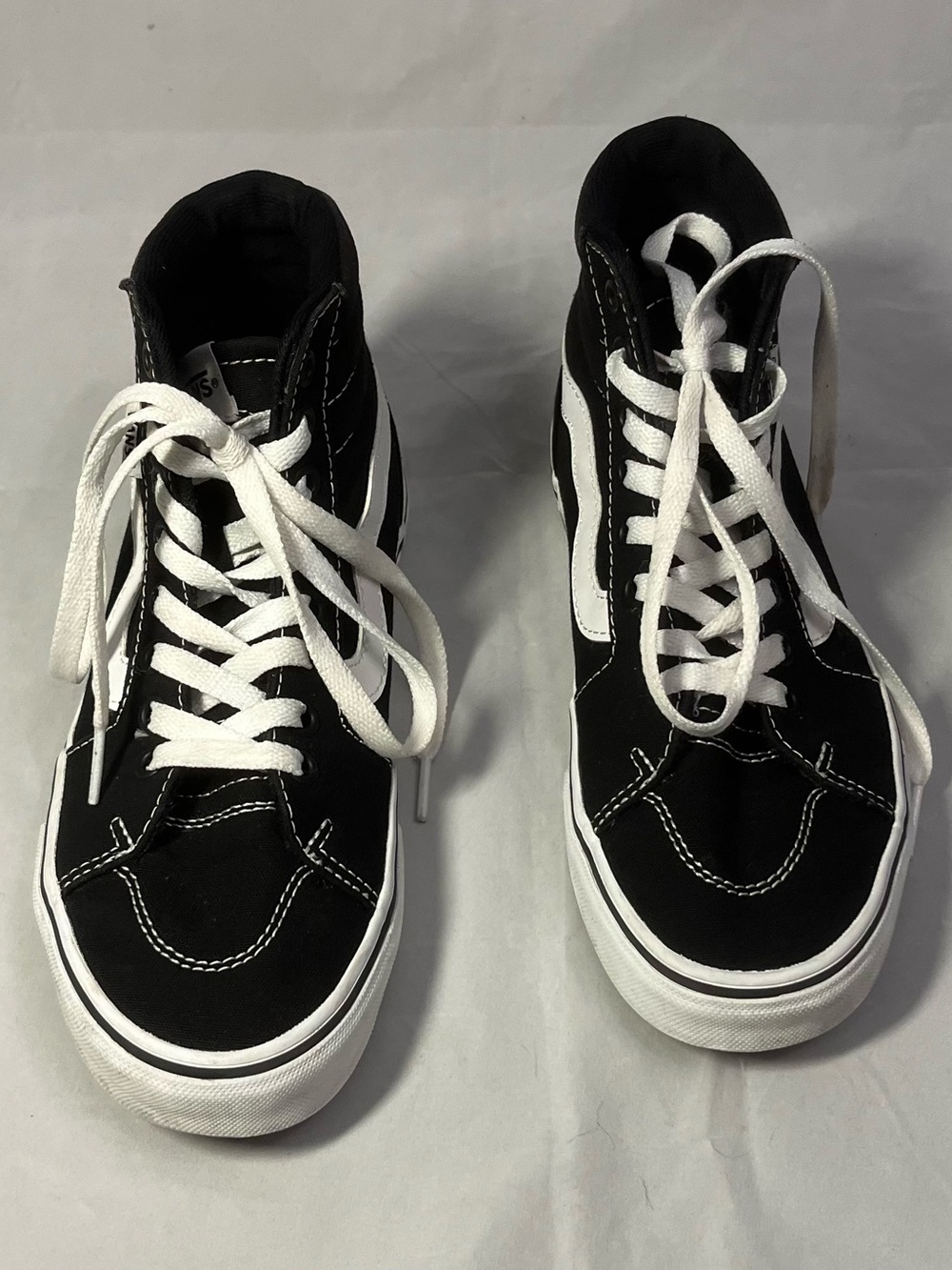 Vans Black & White Women's High-Top Sneakers 6.5